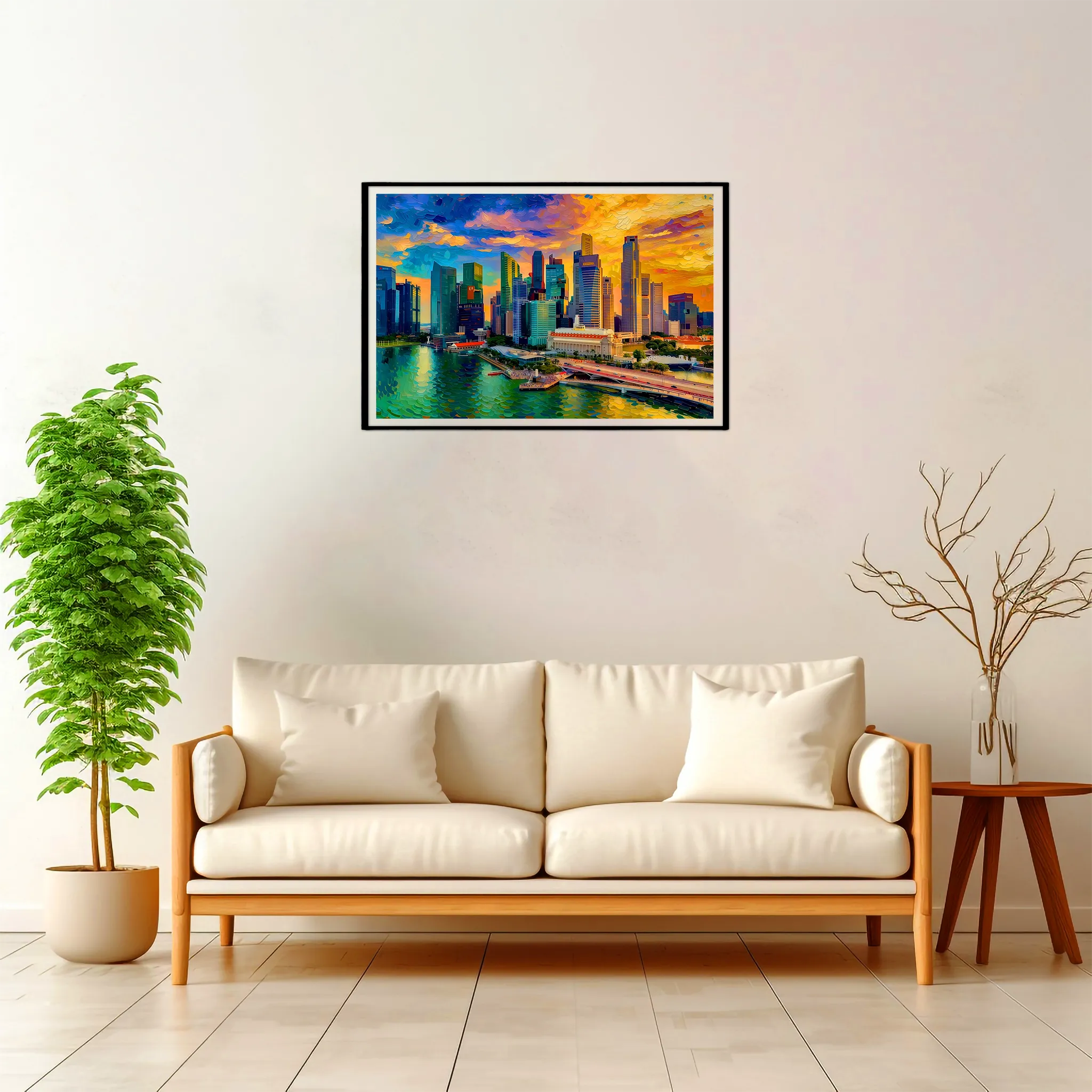 Singapore | Skyline — Impressionist Dream framed fine art interior preview