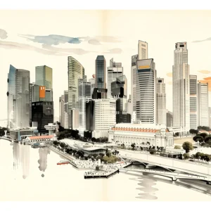 Singapore | Skyline — Japanese Tradition fine art print