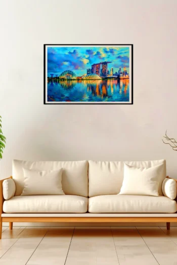 Singapore | Gardens By The Bay — Impressionist Dream framed fine art interior preview