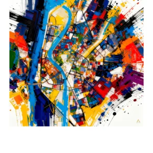 Seville | Map — Aura Abstract fine art print