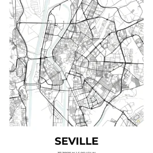 Seville | Map — Urban Sketch fine art print