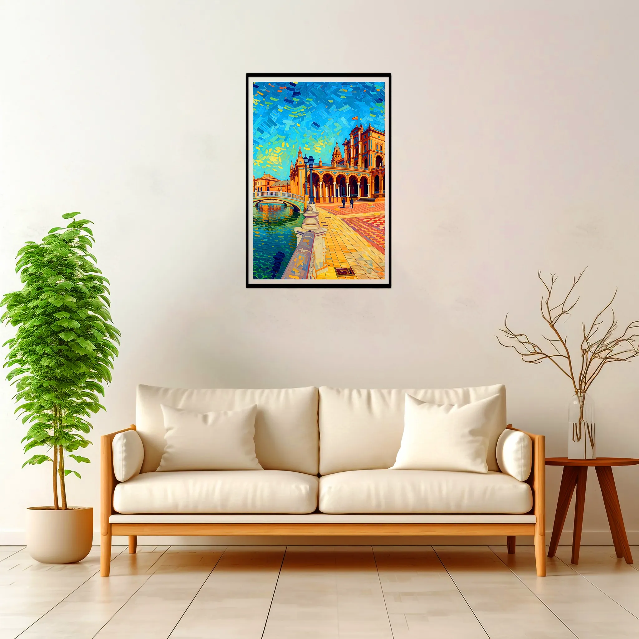 Seville | Plaza de Espana — Impressionist Dream framed fine art interior preview