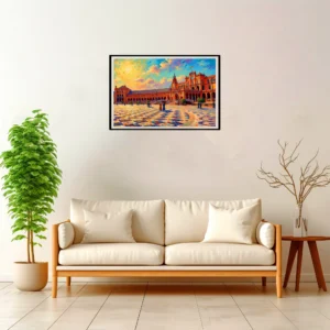 Seville | Plaza de Espana — Impressionist Dream framed fine art interior preview