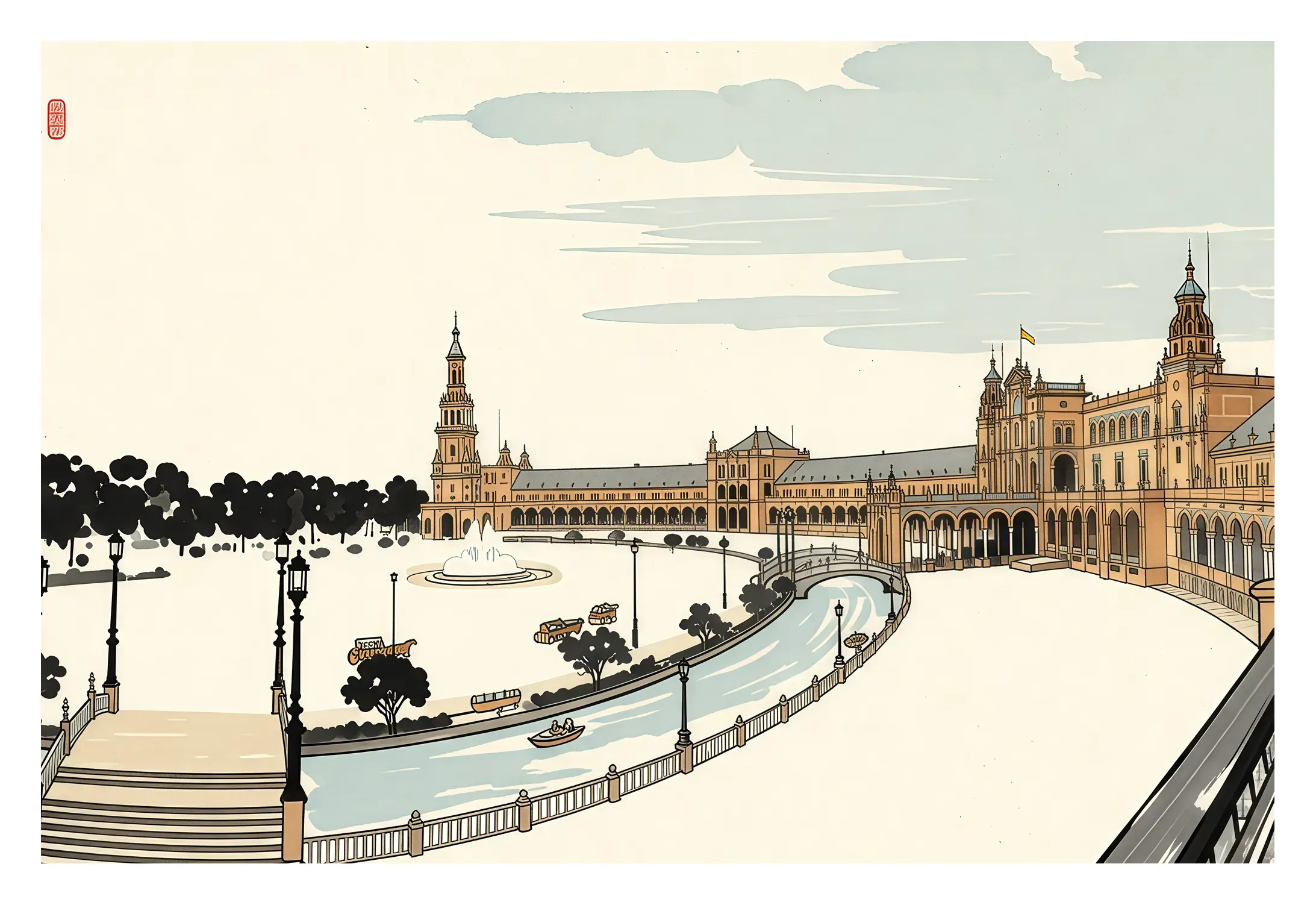 Seville | Plaza de Espana — Japanese Tradition fine art print