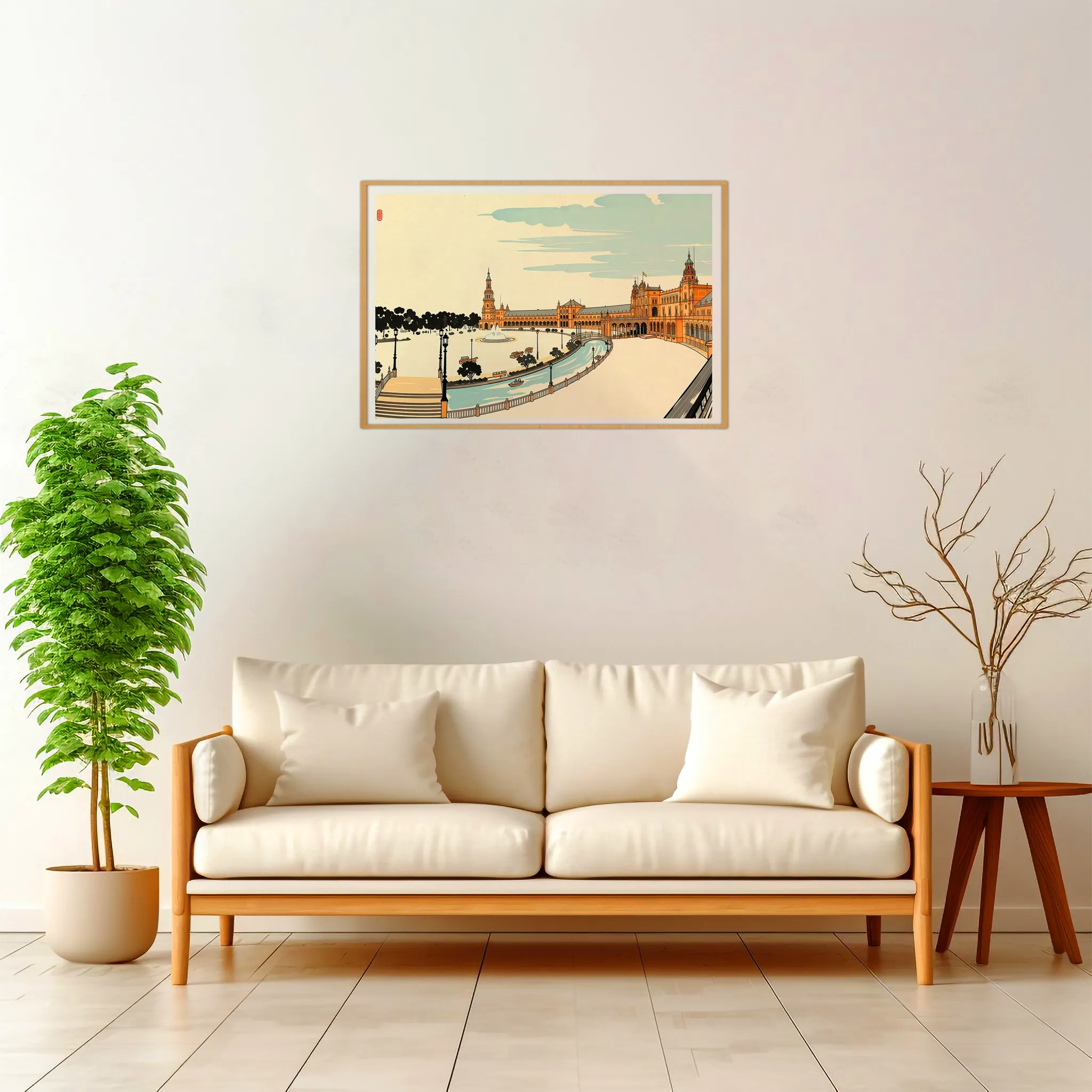 Seville | Plaza de Espana — Japanese Tradition framed fine art interior preview