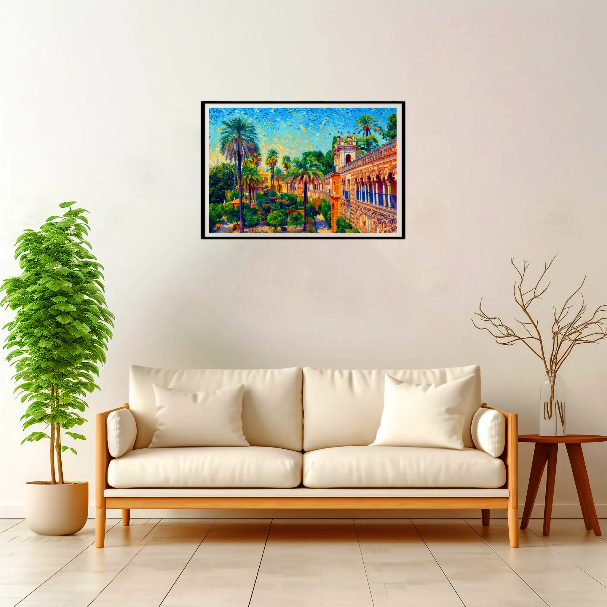 Seville | Royal Alcazar — Impressionist Dream framed fine art interior preview