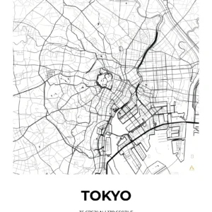Tokyo | Map — Urban Sketch fine art print