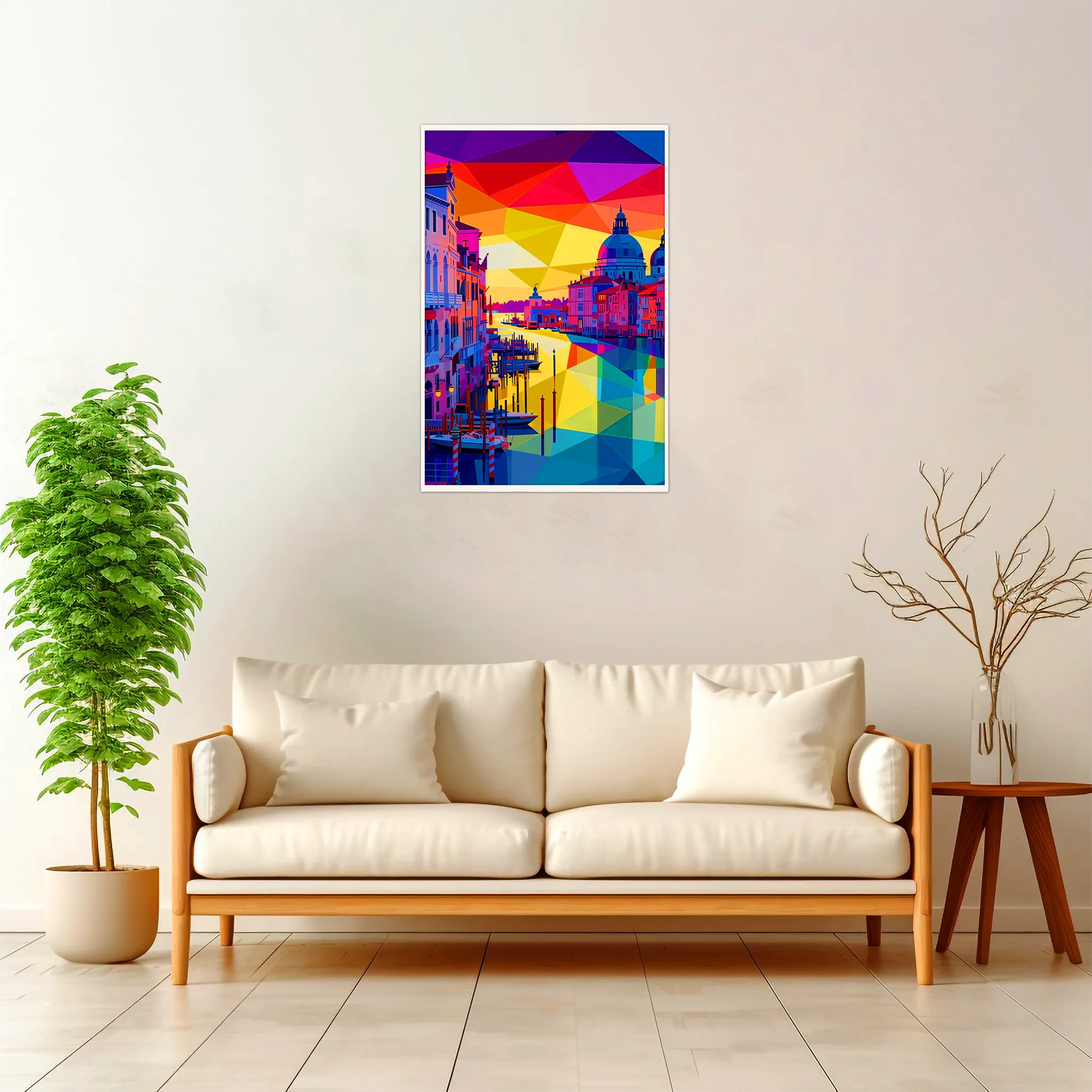 Venice | Grand Canal — Geometric Mosaic framed fine art interior preview