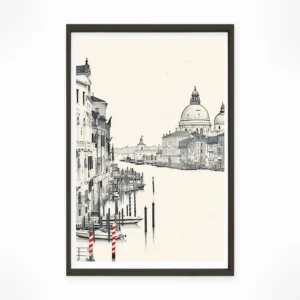 Venice | Grand Canal — Sumi-e Zen Ink framed fine art interior preview