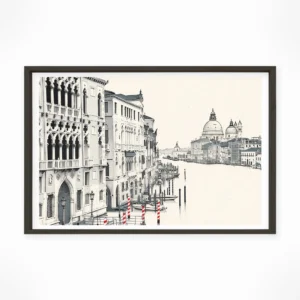 Venice | Grand Canal — Sumi-e Zen Ink framed fine art interior preview