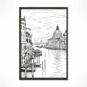 Venice | Grand Canal — Urban Sketch framed fine art interior preview