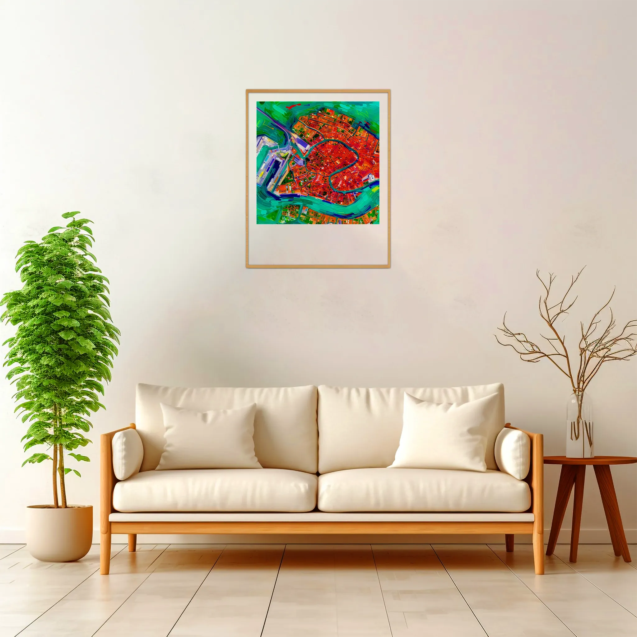 Venice | Map — Aura Abstract framed fine art interior preview