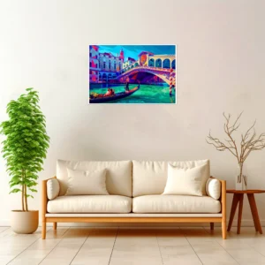 Venice | Rialto — Geometric Mosaic framed fine art interior preview