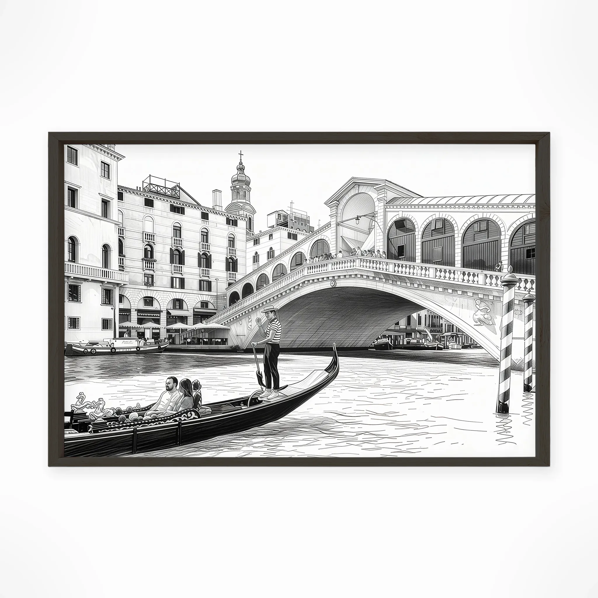 Venice | Rialto — Urban Sketch framed fine art interior preview
