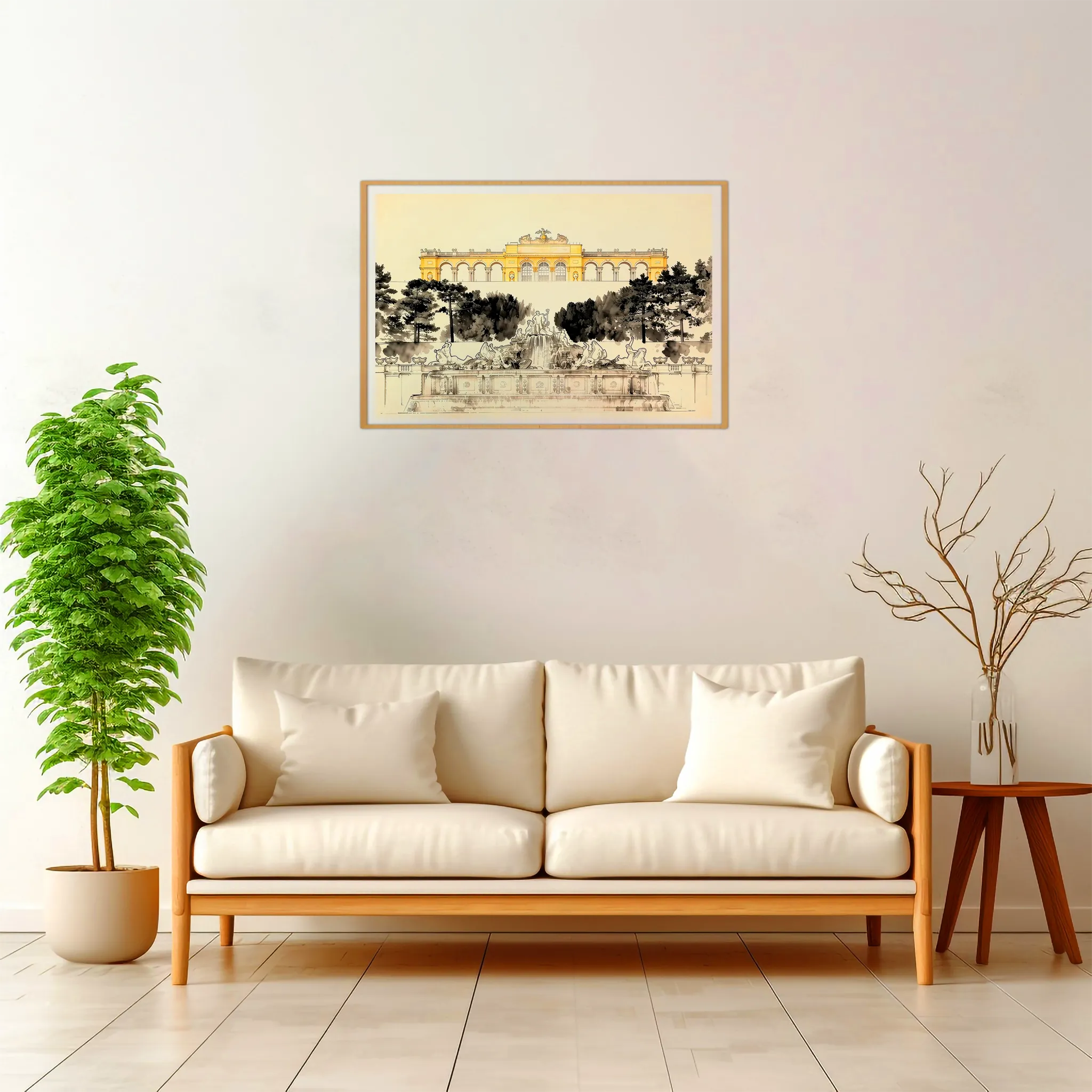 Vienna | Schonbrunn — Japanese Tradition framed fine art interior preview