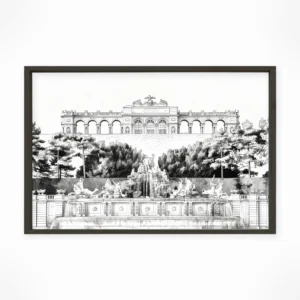 Vienna | Schonbrunn — Urban Sketch framed fine art interior preview