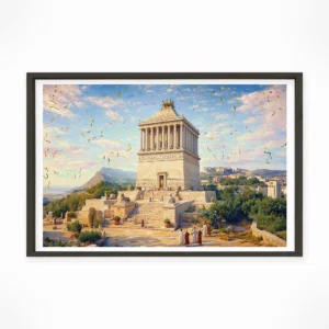 Mausoleum at Halicarnassus — Impressionist Dream framed fine art interior preview