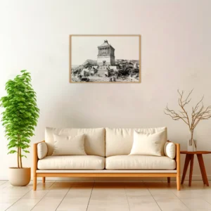 Mausoleum at Halicarnassus — Urban Sketch framed fine art interior preview