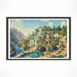 Hanging Gardens of Babylon — Impressionist Dream framed fine art interior preview