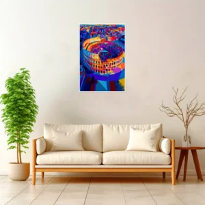 Colosseum — Geometric Mosaic framed fine art interior preview