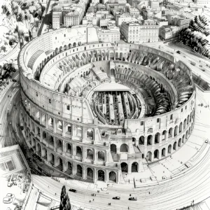 Colosseum — Urban Sketch fine art print
