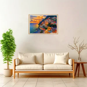 Positano — Impressionist Dream framed fine art interior preview