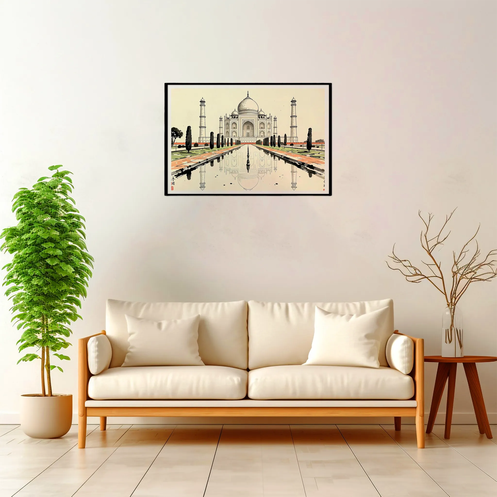 Taj Mahal — Japanese Tradition framed fine art interior preview